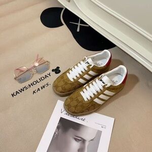 Adidas x Gucci Gazelle Sneaker Tan Monogram Wom